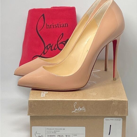 Christian Louboutin Pigalle Follies 100 Patent Leather Pumps size 39.5 - Picture 9 of 11
